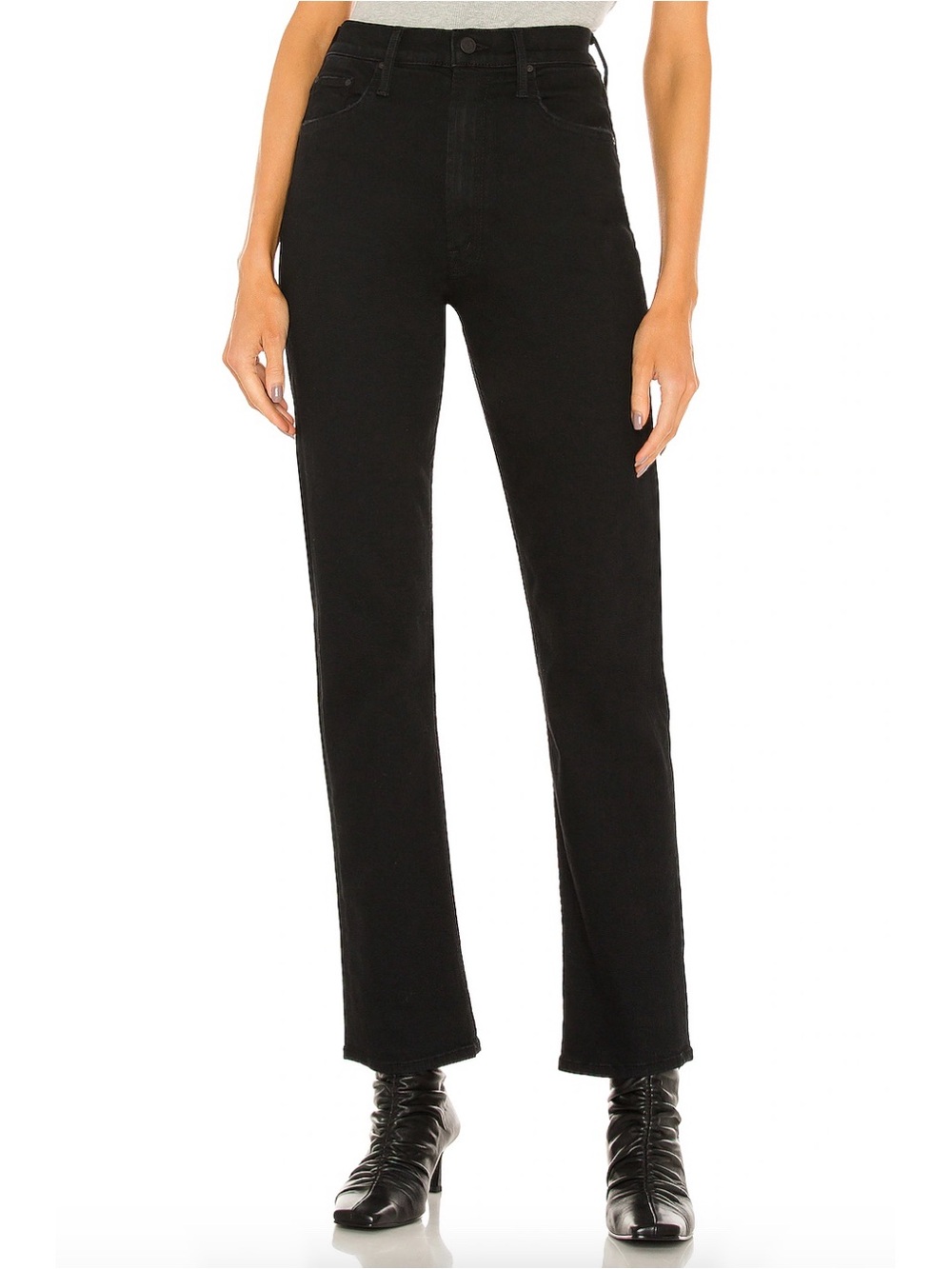 Mother High Waisted Rider Skimp Jeans Not Guilty Black